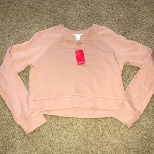 Light pink cropped sweatshirt